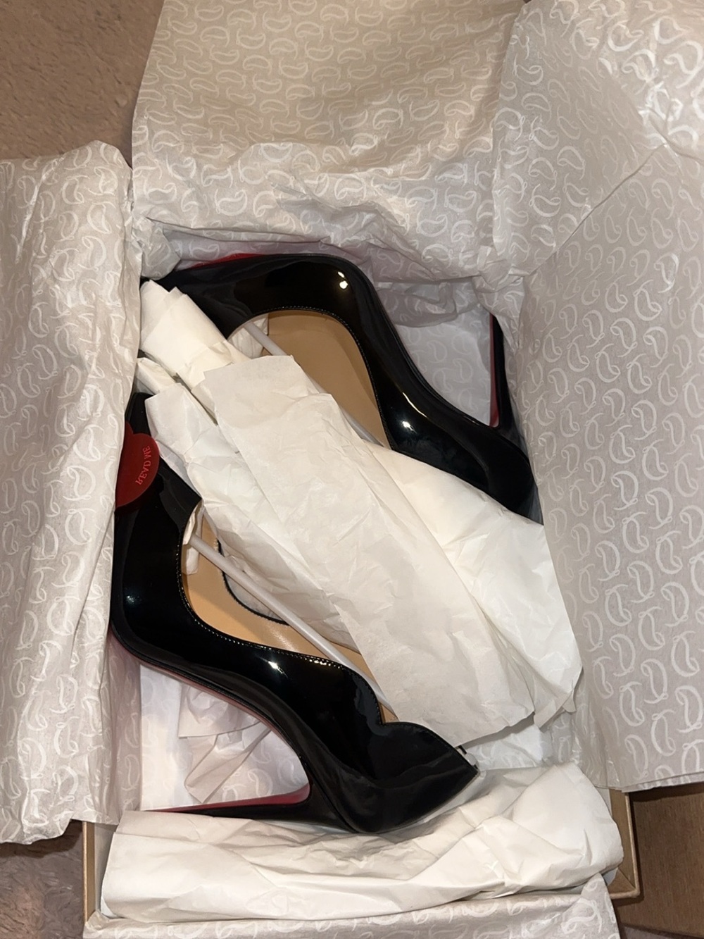 Christian Louboutin Black Patent Pointed Toe Stiletto Pumps